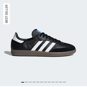 Adidas samba black - womens size 7, marked as mens size 5